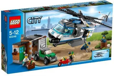 Produktbild von LEGO City Verfolgung mit dem Polizei-Hubschrauber 60046