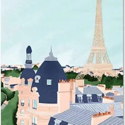 Image de Kit de peinture par numéros, Tour Eiffel, 50x40 cm, avec cadre, créatif