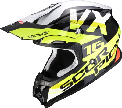 Produktbild von Scorpion Exo VX-16 Air X-Turn Schwarz-Neon Gelb-Weiss XS