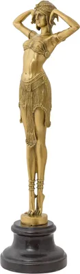 Produktbild von Bronzeskulptur Tänzerin Bronze Skulptur Figur Statue Tanz Art-Deco-Stil (a)