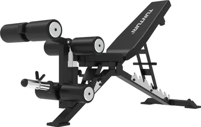Produktbild von Tunturi Platinum Hantelbank – Verstellbare Fitnessbank und Beintrainer – Multifunktionelle Trainingsbank – V-Serie