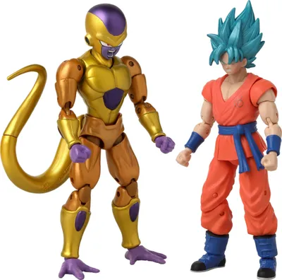 Produktbild von Dragon Ball Super Dragon Stars Actionfiguren 2er-Pack Battle Pack: Golden Frieza vs Super Saiyan Blue Goku 17 cm