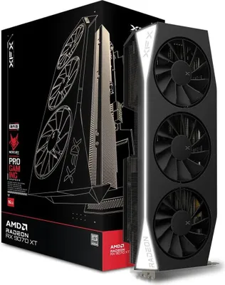 Image de XFX Mercury AMD Radeon RX 9070XT Gaming Edition (Non OC) avec 16 Go GDDR6 HDMI 3xDP, AMD RDNA™ 4 (RX-97TMERCB9)