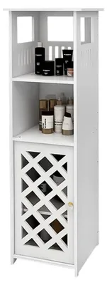 Immagine prodotto di Mobile da bagno - Mobile contenitore - 22 x 22 x 78 cm - Da montare - Bianco