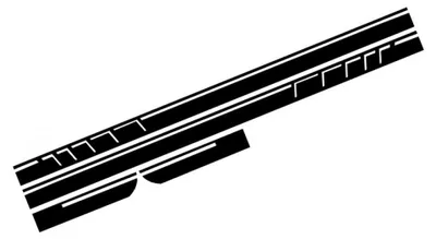 Produktbild von Seitenaufkleber Vinyl Matt-schwarz für MERCEDES W117 C117 X117 13-16 W176 12+-.