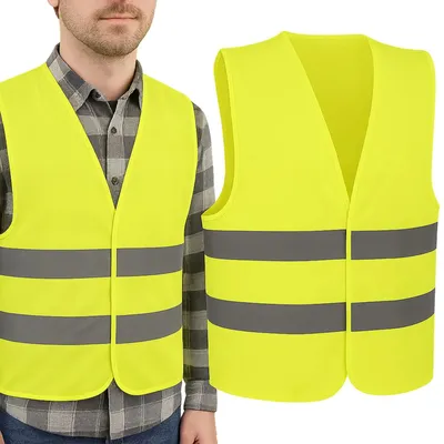 Obrázok produktu pre Reflexná vesta výstražná vesta bezpečnostná vesta žltá S do auta na bicykel beh prácu