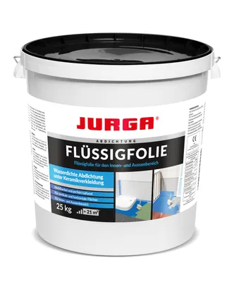 Produktbild von Jurga Flüssigfolie Bad & Dusche 25 kg - Dichtfolie Außenbereich & Innen, Abdichtung Badezimmer, Lösemittelfrei, Abdichtfolie Wasserdicht Blau