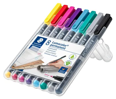 Produktbild von Staedtler - Filz -Tip Pen OHP Lumo F 318 Perm 8 St ASS | Endui ein 8 Stück
