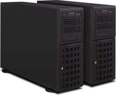 Image de bluechip SERVERline T40332s Collax HA-Edition – AMD EPYC 9124, 32 Go de RAM, 2× 960 Go SSD, 4× 10 Gbit Ethernet
