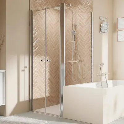 Produktbild von Verkürzte Seitenwand für Pendeltür BREUER Elana 2.0 80 x 175 cm Profil rund silber Klarglas Seitenwand für Pendeltüransc