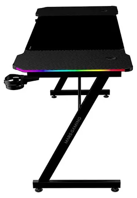 Produktbild von Mars Gaming MGD-X140RGB Gaming-Tisch Schwarz Beleuchtung mit Fernbedienung, 140x60 cm, Mauspad