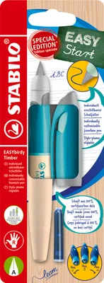 Produktbild von STABILO Schulfüller ergonomisch für Rechtshänder mit Anfänger-Feder A - EASYbirdy Timb…