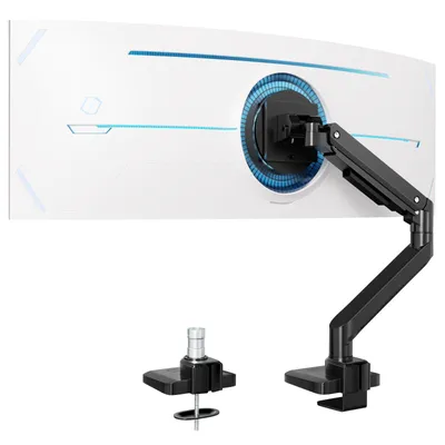 Produktbild von Gasfeder Monitorhalterung für 17-49 Zoll Bildschirm, höhenverstellbarer Monitorarm für Flach- und Curved-Monitore bis 20 kg, VESA 75x75/100x100