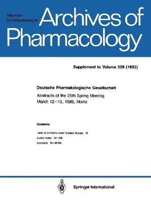 Produktbild von Deutsche Pharmakologische Gesellschaft