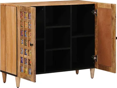 Obrázok produktu pre vidaXL Komoda s policou, prírodná, 90 x 33 x 75 cm, masívne mangové drevo
