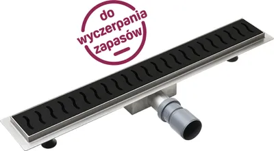 Immagine prodotto di Scarico lineare a pavimento 100 cm nero Ronda in acciaio inossidabile, portata 50 l/min, ideale per un bagno moderno