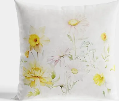 Produktbild von Kissenbezug, dekorativer Kissenbezug, Samt, Frühlingslichtung 40x40 Blumen