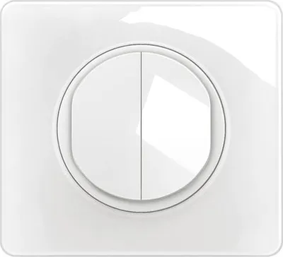 Image de Legrand Céliane Double Interrupteur Blanc Double Interrupteur Ou Va-et-vient 10a Complet - Legrand