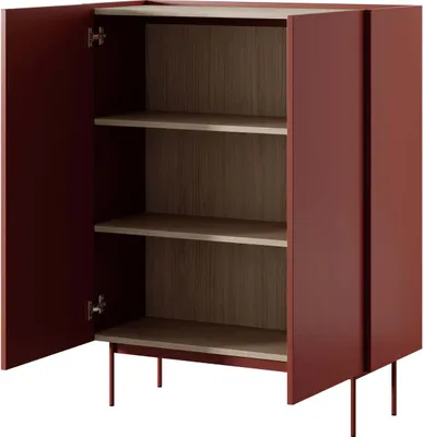 Produktbild von FURNLUX Sideboard Color Red 97cm / Hauptfarbe: Rot / Abmessungen: 97 x 37 x 122 cm