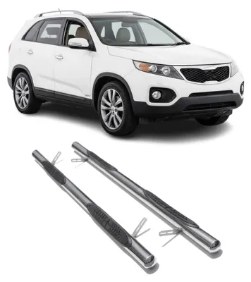 Zdjęcie produktu dla Listwy progowe ze stali nierdzewnej do Kia Sorento 2012-2015, srebrny stal nierdzewna
