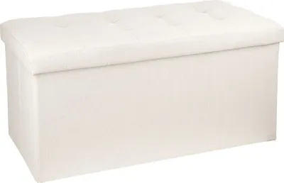 Produktbild von Eazy Living Pouf + Aufbewahrungsbox Groß Mathieu Weiß