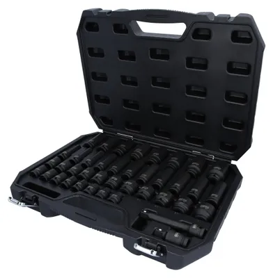 Produktbild von KS Tools 515.0065, Steckschlüssel-Satz, 1/2", 40 Kopf/Köpfe, Chrom-Molybdän-Stahl, ISO 1174, DIN 3129, ISO 2725-2, DIN 3121, 8 kg
