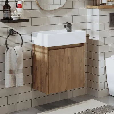 Immagine prodotto di Set di mobili da bagno Roomart MINI-50, 2 pezzi, larghezza 49 cm, rovere