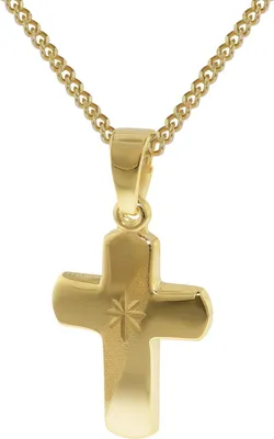 trendor 35750 Kreuz-Anhänger für Kinder Gold 333 an Kette 1