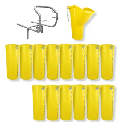 Produktbild von Profi Bauschuttrutsche Schuttrutsche Schuttrutschen Schuttrohr SET (16-tlg 15 m)