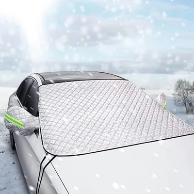 Produktbild von Windschutzscheibenabdeckung Auto Winter UV-beständig 197 x 125 cm Silber Schwarz