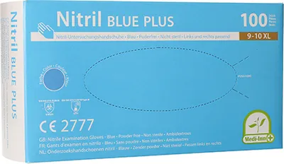 Produktbild von 1000 Medi-Inn Medi-Inn® Handschuhe, Nitril puderfrei Blue Plus blau Größe XL 93011