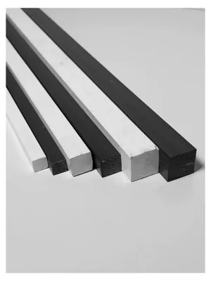 Produktbild von PVC Quadratstab 40 x 40 mm grau, Länge 1000 mm