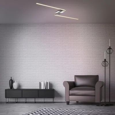 Immagine prodotto di Plafone LED a 2 luci orientabile alluminio cromato 3000K 12W metallo Briloner
