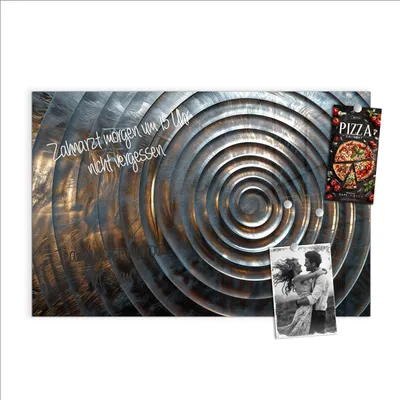 Produktbild von Magnettafel 90x60cm Pinnwand Whiteboard beschreibbar - Metallische Spiralen