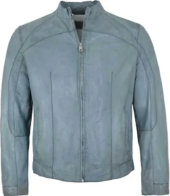 Produktbild von Milestone - Herren Lederjacke Lammnappa jeans blau : 60