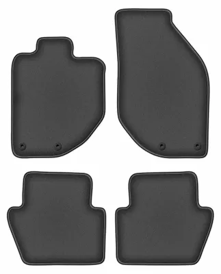 Produktbild von Velours-Fußmatten für Volvo C70 I 1997-2005 (Cabrio/Coupé) – 4-tlg, Graphit, passgenau – Wielganizator DURBAN