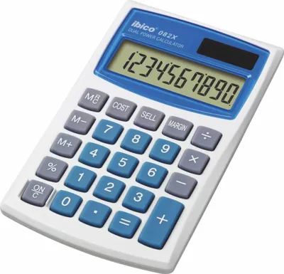 Zdjęcie produktu dla kalkulator kieszonkowy ibico 082X, 10-cyfrowy wyświetlacz LCD
