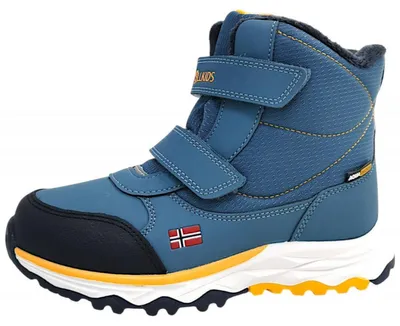Image de Bottes d'hiver Trollkids Hafjell pour enfants, chaussures d'hiver pour garçons, couleur bleue, modèle de loisirs