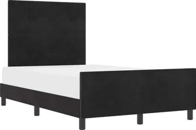 Obrázok produktu pre Posteľ s pružinovým rámom Čierna 120 x 200 cm Zamat