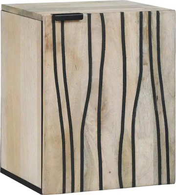 Produktbild von Waschbeckenschrank mit Tür Weiß 38 x 33,5 x 48 cm Holzwerkstoff