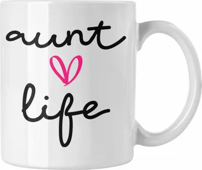 Produktbild von Trendation - Aunt Life Tante Tasse Geschenk für Beste Tante Kaffeetasse Geschenkidee Tante Geburtstag Lustig (Weiß)
