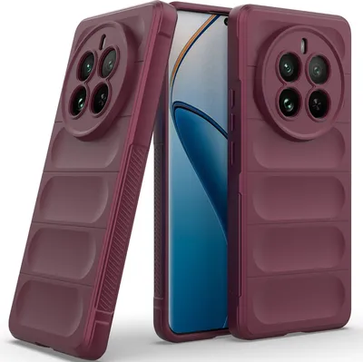 Produktbild von Handyhülle für Realme 12 Pro / 12 Pro+ Weich TPU Silikon Stossfest Anti-rutsch Hülle bordeaux