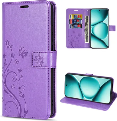 Produktbild von Hülle für Xiaomi Redmi Note 15 Pro+ Handyhülle Wallet Case Klapphülle in Lila