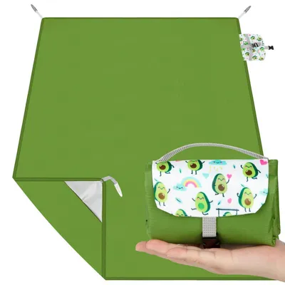 Zdjęcie produktu dla Koc piknikowy do użytku na zewnątrz, 200 x 150 cm, składany, wodoodporny, zielony