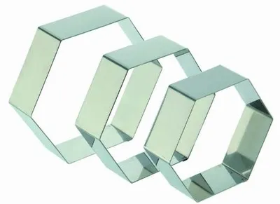 Produktbild von Tortenring - Sechseck - Edelstahl 160x50mm