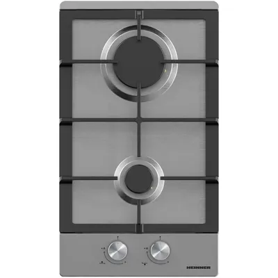 Obrázek produktu pro Heinner HBH-M302FIX, Nerezová ocel, Vestavěné, 30 cm, Plynový, Nerezová ocel, 2 zóna/zón