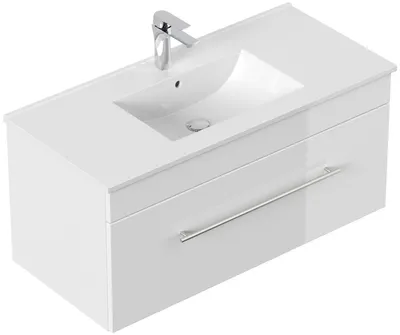 Produktbild von Posseik Badmöbel VIVA, weiß hochglanz, 100 cm