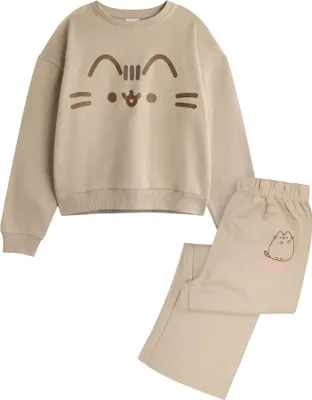 Productafbeelding van Pusheen - Sweater en joggingbroek voor meisjes, model NS9017 (maat 146-152) (beige)