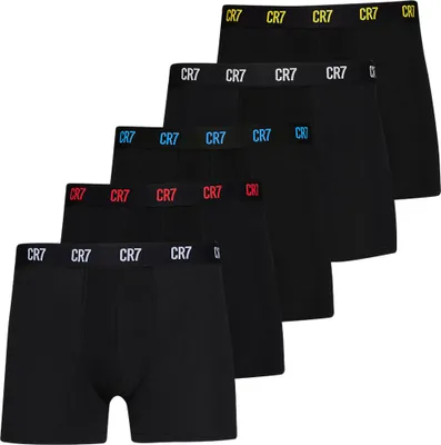 Produktbild von CR7 - 5er Pack Boxershorts Trunk Herren - by Cristiano Ronaldo – Black-Color-Mix, Größe:XL