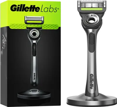 Produktbild von Gillette Labs Herrenrasierer + 1 Rasierklingen-Nachfüller, mit Peeling-Bar, inkl